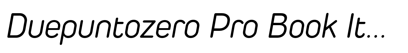 Duepuntozero Pro Book Italic